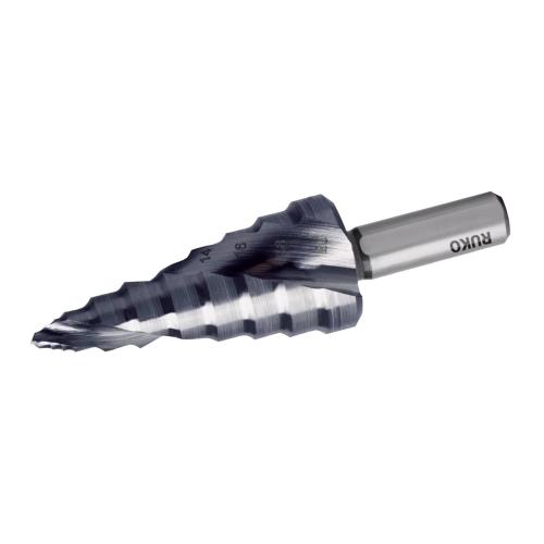 RUKO Vrták stupňovitý s břitem FLOWSTEP RUnaTEC HSS | 6-20 mm, 8 stupňů