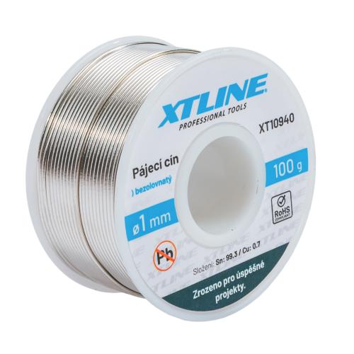 XTLINE Pájecí cín bezolovnatý 1 mm / 100 g