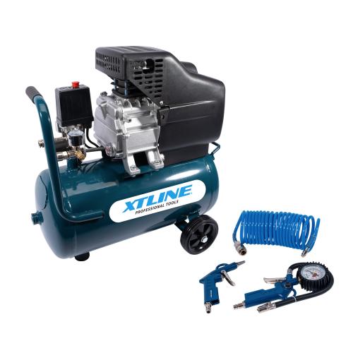 XTLINE Kompresor olejový 1500 W, 24 l + příslušenství (náhrada za XT2002SET)