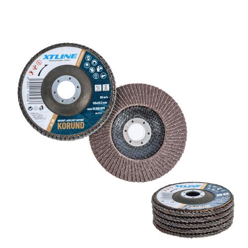 XTLINE Kotouč brusný lamelový korund | 125 mm zr. 120