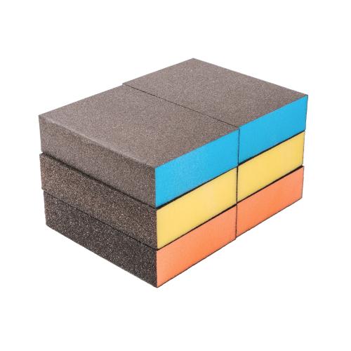 XTLINE Brusná houba tuhá 1bal/6ks | 100x70x25 mm, zr. 80/120/240