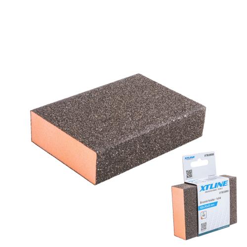 XTLINE Brusná houba tuhá | 100x70x25 mm, zr. 80