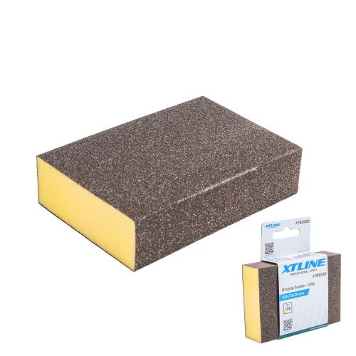 XTLINE Brusná houba tuhá | 100x70x25 mm, zr. 120