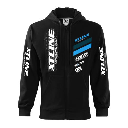 XTLINE Pánská mikina XTLINE se zipem černá | velikost M