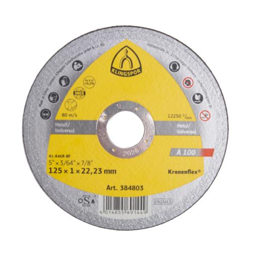 KLINGSPOR Kotouč řezný A 100 | 125x1x22,2 mm