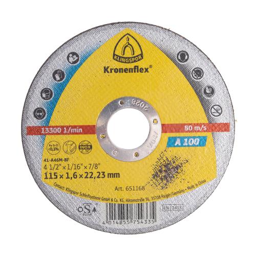 KLINGSPOR Kotouč řezný A 100 | 115x1,6x22,2 mm