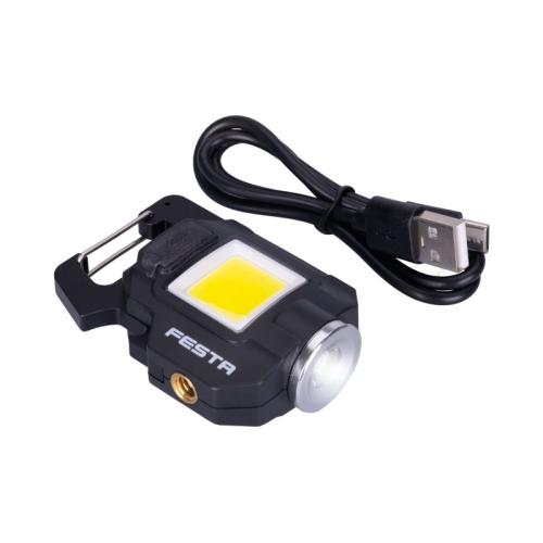 Svítilna nabíjecí LED COB MINI 750lm IP44 s magnetem a karabinou