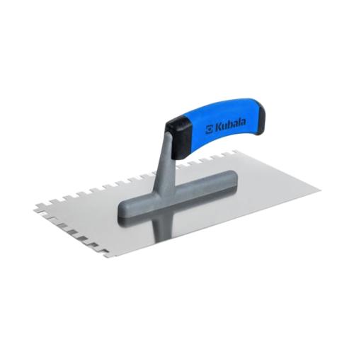 KUBALA Hladítko nerezové, dvousložková plochá rukojeť G-1 | 130x270 mm, zub 8x8