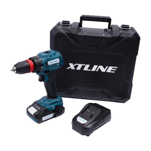 XTLINE Aku vrtačka 2v1 bezuhlíková 18 V, 45 Nm + baterie 2.0 Ah + nabíječka 2.4 A + box
