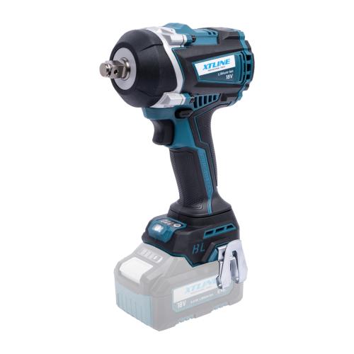 XTLINE Aku rázový utahovák na 1/2" hlavice bezuhlíkový 18 V, 850 Nm