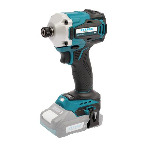 XTLINE Aku rázový utahovák na bity bezuhlíkový 18 V, 1/4“, 230 Nm