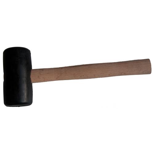 Palička gumová černá - dřevěná násada | 75 mm
