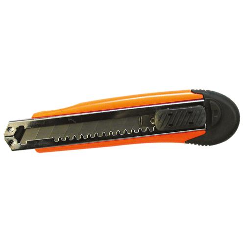 Nůž ulamovací pogumovaný oranžovo-černý 18 mm