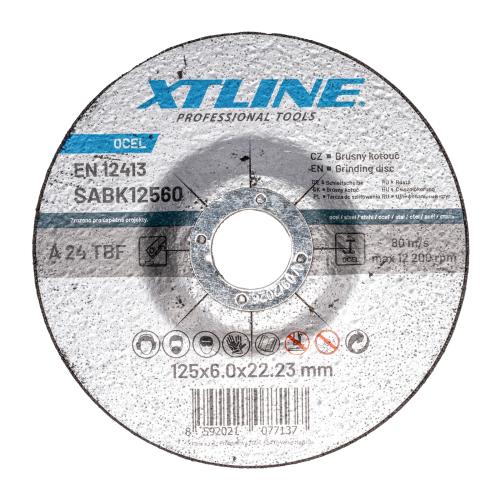 XTLINE Kotouč brusný na ocel | 125x6,0x22,2 mm