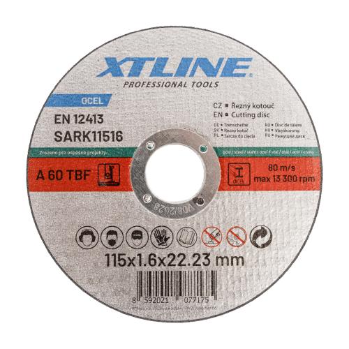 XTLINE Kotouč řezný na ocel | 115x1,6x22,2 mm
