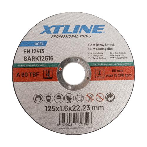 XTLINE Kotouč řezný na ocel | 125x1,6x22,2 mm