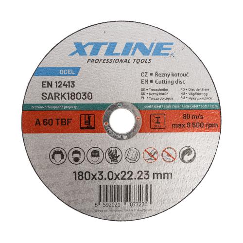XTLINE Kotouč řezný na ocel | 180x3,0x22,2 mm