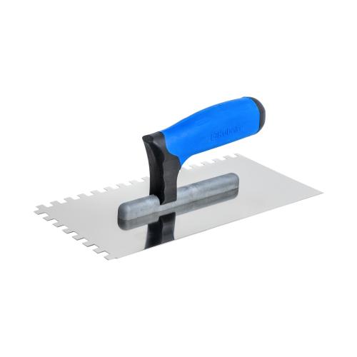 KUBALA Hladítko nerezové zubové softgrip | 270x130 mm, zub 4x4 mm