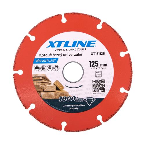 XTLINE Kotouč univerzální na dřevo, plast | 125x1,2x22,2 mm
