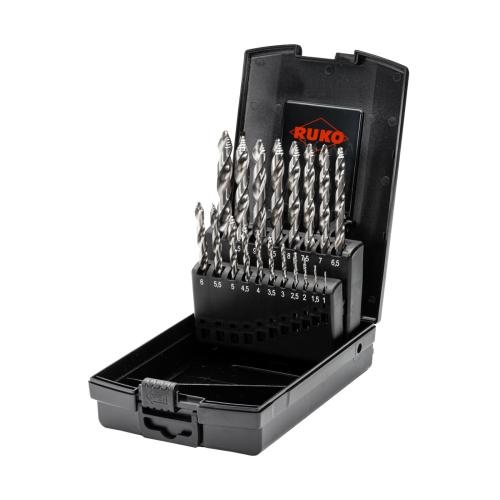 RUKO Sada vrtáků do kovu s břitem FLOWSTEP HSS 19 dílů | 1-10 mm, plastový box