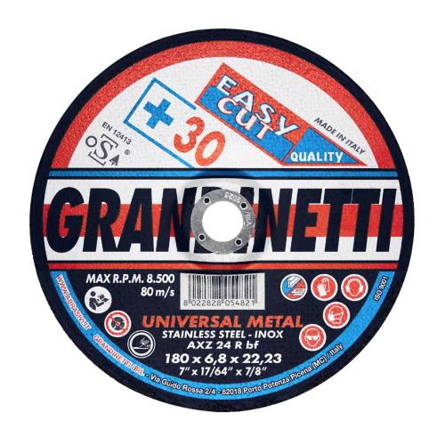 GRANDINETTI Kotouč brusný na nerez/ocel AXZ24R | 180x6,8x22,2 mm (balení 25 ks)