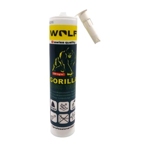 WOLF Lepidlo vysokopevnostní MS polymerové GORILLA | bílý, 290 ml (po expiraci)